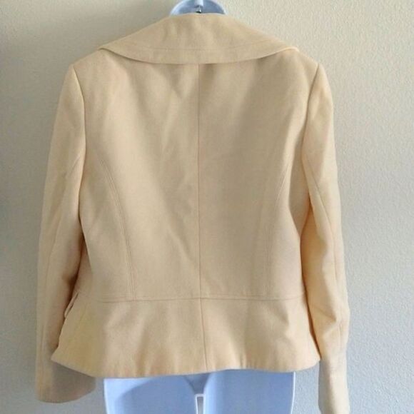 Wool Pea Coat Ivory size 12 - Picture 6 of 7
